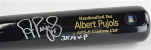 Albert Pujols Signed Baseball Bat with 3xMVP Inscription